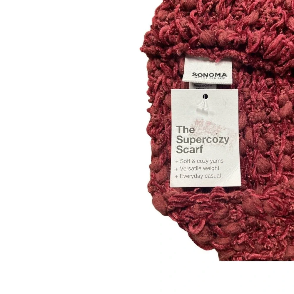 Sonoma Goods for Life Supercozy Infinity Scarf Berry Marled WSN93CW19 Burgundy